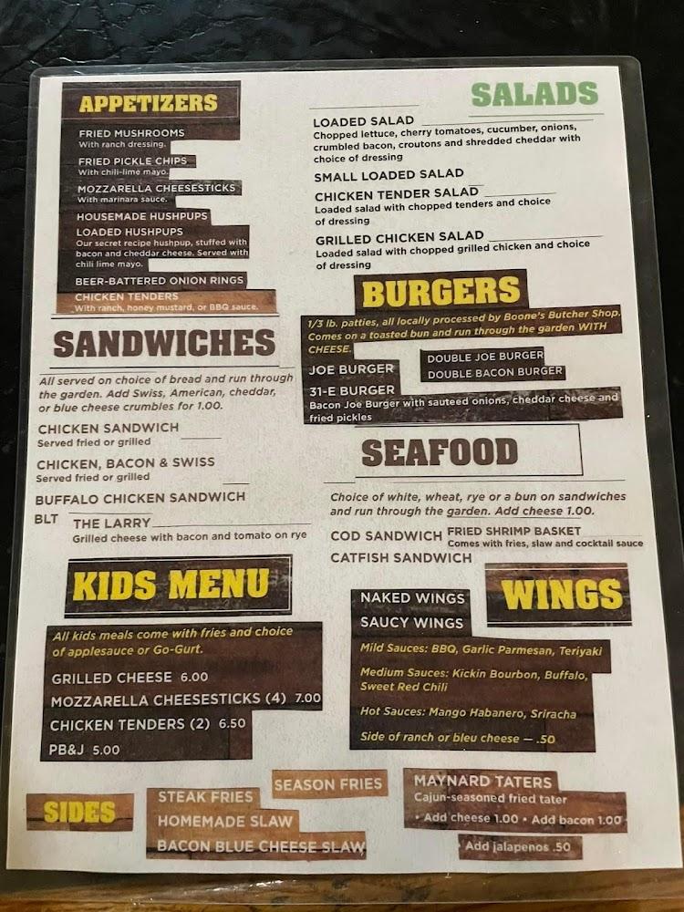 Bluegrass Tavern Menu image 1