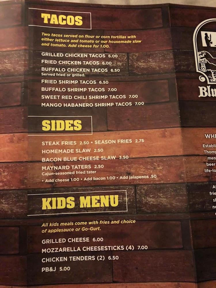 Bluegrass Tavern Menu image 2